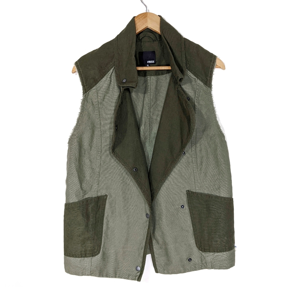 Aritzia Wilfred Vest Oversized Khaki